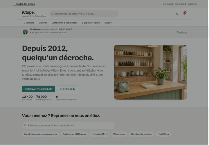 Aperçu de l’accueil La maison qui répond